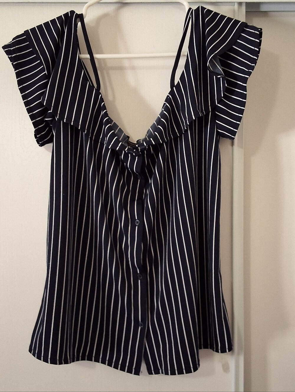 Banana Republic Women's Striped Matte Jersey Top Size M